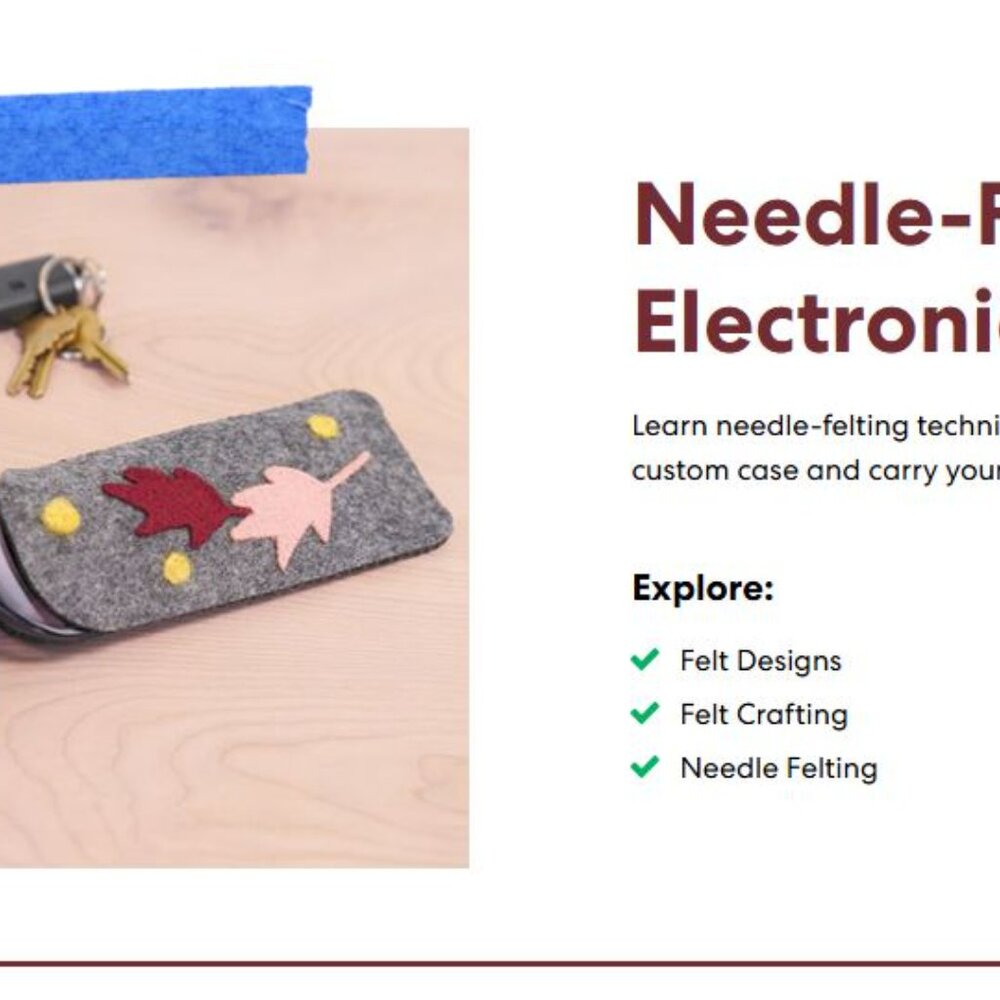 KiwiCo Needle Felted Electronics Case- NEW unopened Craft Kit Kids